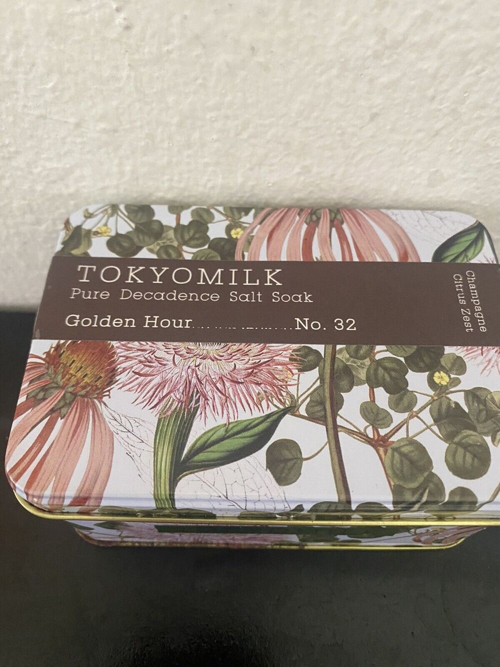 Tokyo Milk Pure Decadence Salt Soak Golden Hour No 32 Champagne Citrus Zest NIB